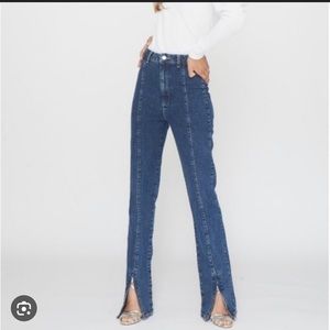 NWT Rotate Birger Christensen Jada Jeans in Dark Blue, Size 32/ US 0.
